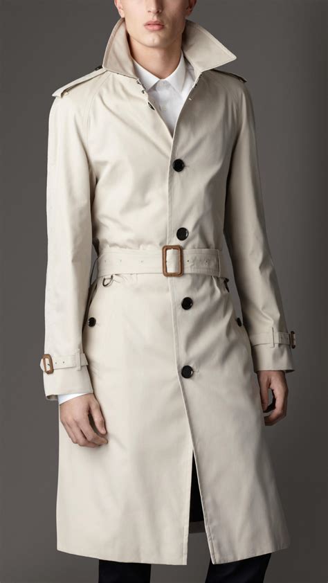 burberry gabardine trench coat mens buy leather detail|authentic burberry trench coats.